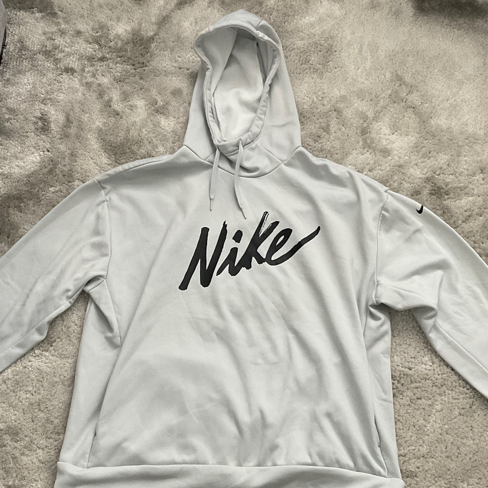 Nike Men's Gray Hoodie Sweater
